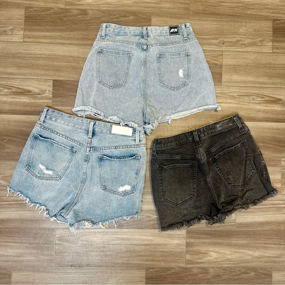 Bundle of 3 Cutoff 100% Cotton Denim Jean Shorts, Size 27, Women/Juniors - Picture 5 of 5